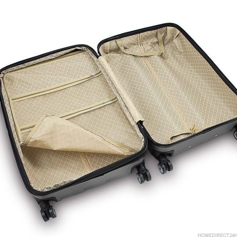 E-hurtownia Walizka podróżna ABS STRIPES rozmiar XL Zielony E-hurtownia Walizka podróżna ABS STRIPES rozmiar XL Zielony