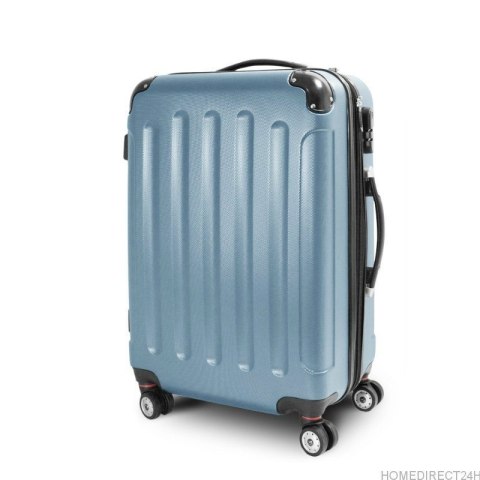 E-hurtownia Walizka podróżna ABS STRIPES rozmiar M Turkusowy E-hurtownia Walizka podróżna ABS STRIPES rozmiar M Turkusowy