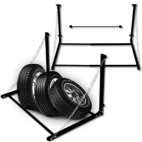 Bituxx Wieszak Ścienny na Opony Bituxx Stalowy Regulowana Szerokość Składany 130kg Bituxx Wieszak Ścienny na Opony Bituxx Stalowy Regulowana Szerokość Składany 130kg