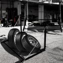 Bituxx Wieszak Ścienny na Opony Bituxx Stalowy Regulowana Szerokość Składany 130kg