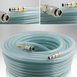 E-hurtownia Wąż Pneumatyczny 50m PVC Złącze 1/4 Cala Maksymalne Ciśnienie 20 Bar