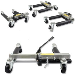 Bituxx Wózki manewrowe pod koła z podnośnikiem hydraulicznym 4 szt. 680 kg Stalowe