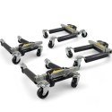 Bituxx Wózki manewrowe pod koła z podnośnikiem hydraulicznym 4 szt. 680 kg Stalowe