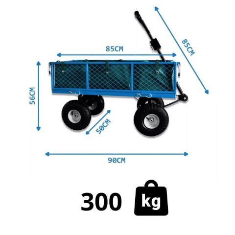 E-hurtownia Wózek Ogrodowy 300 kg Pneumatyczne Koła Demontowalne Ścianki Stalowy Kosz E-hurtownia Wózek Ogrodowy 300 kg Pneumatyczne Koła Demontowalne Ścianki Stalowy Kosz
