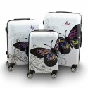 Bituxx Zestaw 3 walizek PC XL/L/M Bituxx 360° koła kod 3 cyfrowy szyfrowy 47-115L