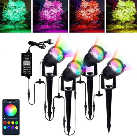 Bituxx ZESTAW 4 REFLEKTORÓW LED STEROWANYCH TELEFONEM Bituxx ZESTAW 4 REFLEKTORÓW LED STEROWANYCH TELEFONEM