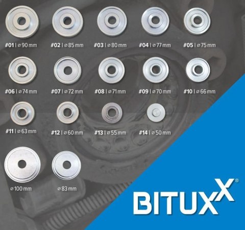 Bituxx Zestaw do wciskania łożysk piast przednich 31 elem. Bituxx Zestaw do wciskania łożysk piast przednich 31 elem.