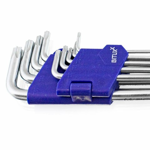 Bituxx ZESTAW KLUCZY SZEŚCIOKĄTNYCH I TORX 18 ELEMENTÓW STAL CrV UCHWYT PRAKTYCZNY Bituxx ZESTAW KLUCZY SZEŚCIOKĄTNYCH I TORX 18 ELEMENTÓW STAL CrV UCHWYT PRAKTYCZNY