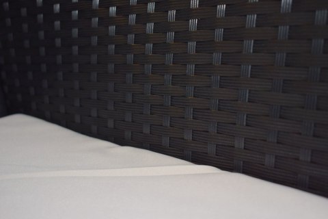 Bituxx ZESTAW MEBLI RATTANOWYCH CZARNY Z JASNOBEŻOWYMI PODUSZKAMI Bituxx ZESTAW MEBLI RATTANOWYCH CZARNY Z JASNOBEŻOWYMI PODUSZKAMI
