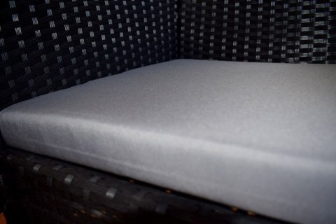 Bituxx ZESTAW MEBLI RATTANOWYCH CZARNY Z SZARYMI PODUSZKAMI Bituxx ZESTAW MEBLI RATTANOWYCH CZARNY Z SZARYMI PODUSZKAMI