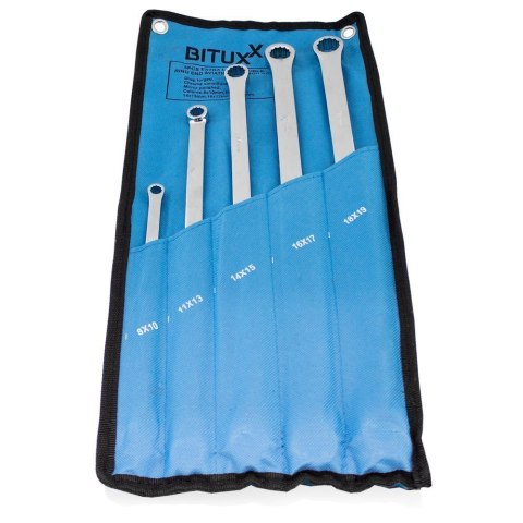 Bituxx Zestaw Kluczy Oczkowych 233-410mm 8-19mm 5 Elementów Bituxx Zestaw Kluczy Oczkowych 233-410mm 8-19mm 5 Elementów