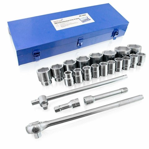 Bituxx Zestaw kluczy nasadowych 19-60mm z grzechotką 23 elementy Bituxx Zestaw kluczy nasadowych 19-60mm z grzechotką 23 elementy