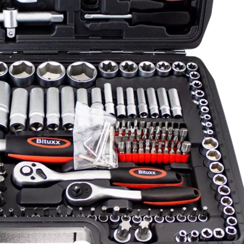 Bituxx Zestaw narzędzi podręczny w walizce 215 elementów Klucze TORX + Grzechotki Bituxx Zestaw narzędzi podręczny w walizce 215 elementów Klucze TORX + Grzechotki