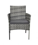 LACESTONE Zestaw Mebli Rattanowych 2 Fotele Stolik Sofa Technorattan Szary Bituxx