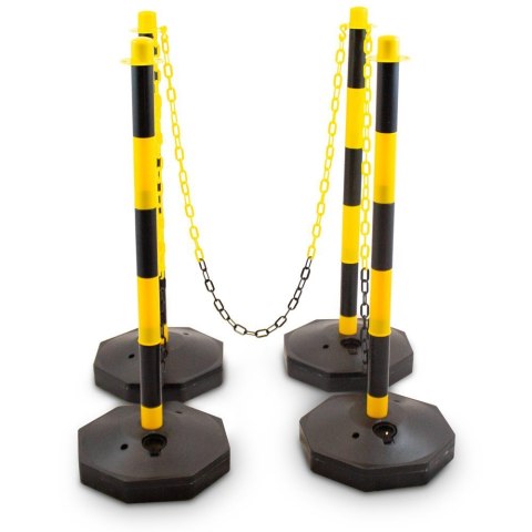 Bituxx Zestaw Słupków Odgradzających z Łańcuszkami 150 cm Stabilność Mobilność Bituxx Zestaw Słupków Odgradzających z Łańcuszkami 150 cm Stabilność Mobilność