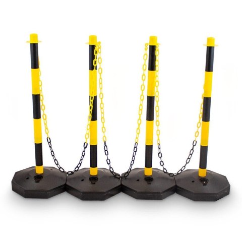 Bituxx Zestaw Słupków Odgradzających z Łańcuszkami 150 cm Stabilność Mobilność Bituxx Zestaw Słupków Odgradzających z Łańcuszkami 150 cm Stabilność Mobilność