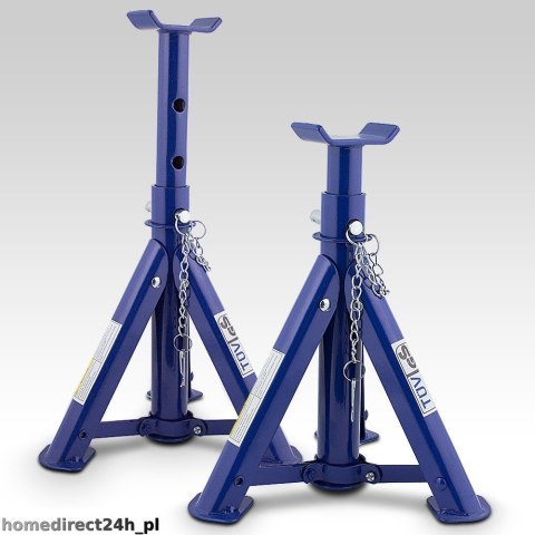 E-hurtownia Podstawki samochodowe 2t kobyłki stalowe zestaw 2 szt regulowane 277 365 mm E-hurtownia Podstawki samochodowe 2t kobyłki stalowe zestaw 2 szt regulowane 277 365 mm
