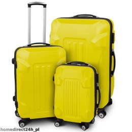 E-hurtownia Zestaw walizek podróżnych ABS ARMOR Żółty