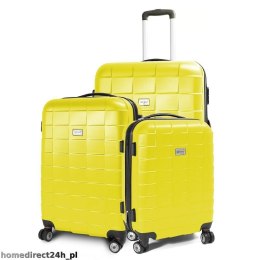 E-hurtownia Zestaw walizek podróżnych ABS SQUARD Żółty