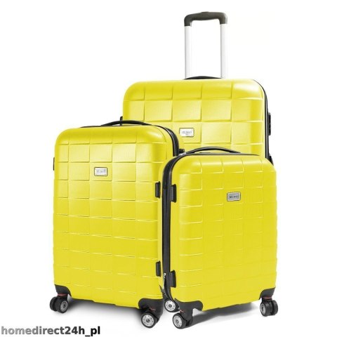 E-hurtownia Zestaw walizek podróżnych ABS SQUARD Żółty E-hurtownia Zestaw walizek podróżnych ABS SQUARD Żółty