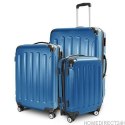 E-hurtownia Zestaw walizek podróżnych ABS STRIPES Błękitny