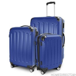E-hurtownia Zestaw walizek podróżnych ABS STRIPES Niebieski