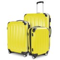 E-hurtownia Zestaw walizek podróżnych ABS STRIPES Żółty