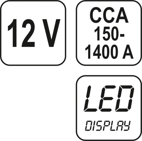 YATO TESTER AKUMULATRORÓW 12V CYFROWY YATO TESTER AKUMULATRORÓW 12V CYFROWY